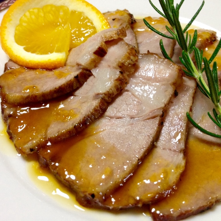 爽やかオレンジソースで ローストポーク レシピ 作り方 By 招き猫カフェ 楽天レシピ